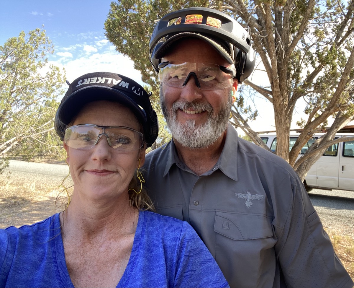 Christi and Blaine Fagel, the husband-and-wife instructor team at Carry Confident Defense Academy, at the range